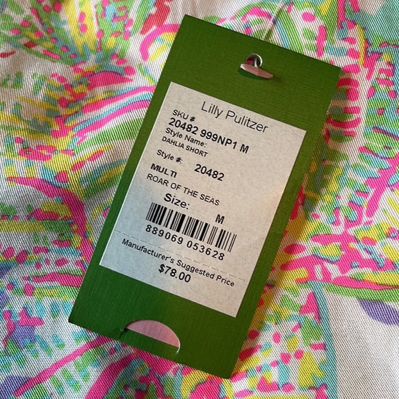 Lilly Pulitzer Dahlia Scalloped Shorts in Roar of the Seas NWT - Picture 2 of 5